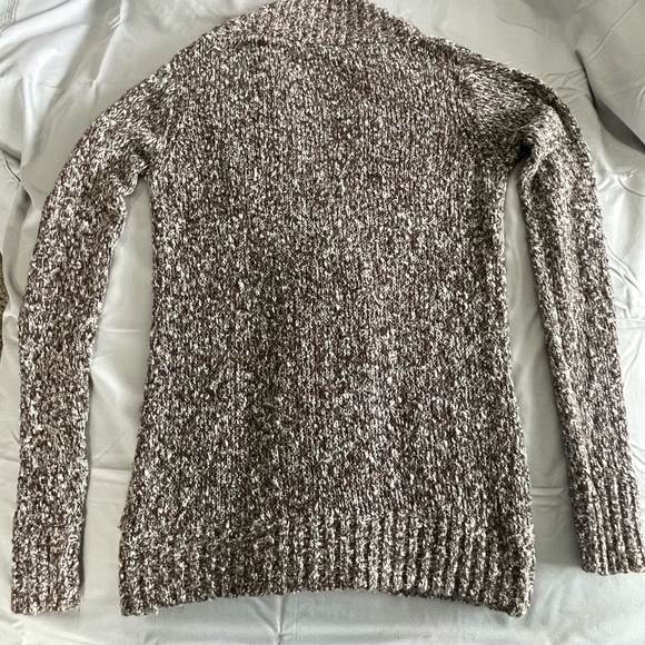 LA made Wool Blend Women’s Brown and White Button Up Cardigan Size Medium - Picture 4 of 8